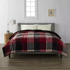 Cuddl Duds® Red Plaid Soft Comforter