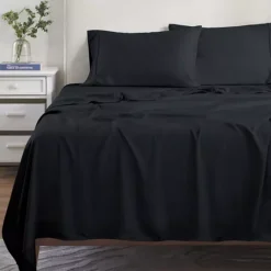 SUPERIOR Modal 300 Thread Count Lightweight Cooling Solid Extra Deep Pocket Bed Sheet Set -Bedding Shop 7669578 ALT2