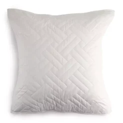 Hotelier Quilted Coverlet Euro Sham 6 Hotelier Quilted Coverlet Euro Sham -Bedding Shop 7680993 White