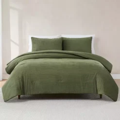 Lush Decor Arden Ribbed Corduroy Comforter Set -Bedding Shop 7715437 Olive