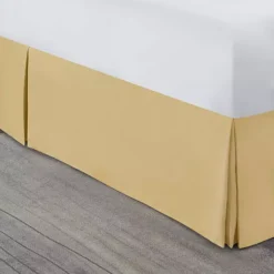 Nestl Bedding Pleated Bed Skirt - Luxury Microfiber Dust Ruffle, 14” Tailored Drop -Bedding Shop 7724179 Camel