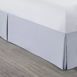 Nestl Bedding Pleated Bed Skirt - Luxury Microfiber Dust Ruffle, 14” Tailored Drop -Bedding Shop 7724179 Ice Blue