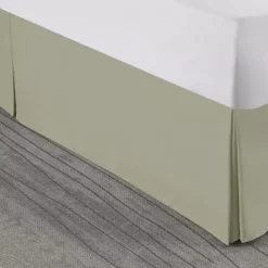 Nestl Bedding Pleated Bed Skirt - Luxury Microfiber Dust Ruffle, 14” Tailored Drop -Bedding Shop 7724179 Sage