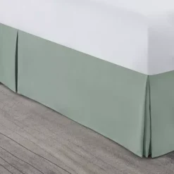 Nestl Bedding Pleated Bed Skirt - Luxury Microfiber Dust Ruffle, 14” Tailored Drop -Bedding Shop 7724179 Sage Green