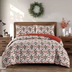 Hudson & Main Holiday Comforter Set 13 Hudson & Main Holiday Comforter Set -Bedding Shop 7724947 Holly 1