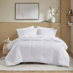 510 Design Logan Woven Striped Comforter Set -Bedding Shop 7829963 White