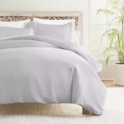 Home Collection Cotton Duvet Cover & Comforter Insert Set -Bedding Shop 7833505 Light Gray