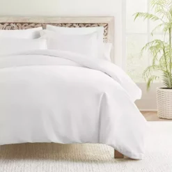 Home Collection Cotton Duvet Cover & Comforter Insert Set -Bedding Shop 7833505 White