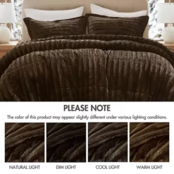 Madison Park Duke Faux Fur Comforter Set With Shams -Bedding Shop 7840233 CC ALT7