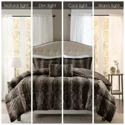 Madison Park Marselle Faux Fur Comforter Set With Throw Pillow -Bedding Shop 7840377 CC ALT4