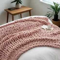 Unikome Ultra-Soft Knit Throw Blanket 50" X 60" -Bedding Shop 7844443 ALT2