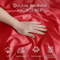 Hearth & Harbor Duvet Cover With Fitted Sheet Soft Double Brushed Bedding Set -Bedding Shop 7847226 ALT3