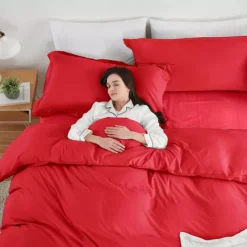 Hearth & Harbor Duvet Cover With Fitted Sheet Soft Double Brushed Bedding Set -Bedding Shop 7847226 ALT4