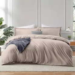 Hearth & Harbor Duvet Cover With Fitted Sheet Soft Double Brushed Bedding Set -Bedding Shop 7847226 Linen