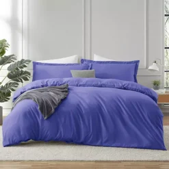 Hearth & Harbor Duvet Cover With Fitted Sheet Soft Double Brushed Bedding Set -Bedding Shop 7847226 Royal Blue