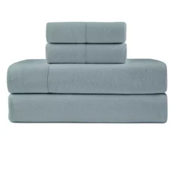 Pointehaven 180 GSM Brushed Cotton Flannel Sheet Set Or Pillowcases -Bedding Shop 7869418 Dusk Blue