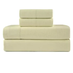 Pointehaven 180 GSM Brushed Cotton Flannel Sheet Set Or Pillowcases -Bedding Shop 7869418 Parchment