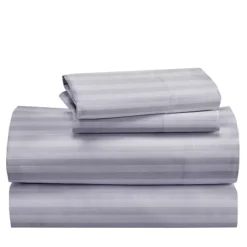 California Design Den Cooling 500 Thread Count Deep Pocket Striped Sheet Set - 100% Cotton Sateen -Bedding Shop 7871828 Lavendar Striped