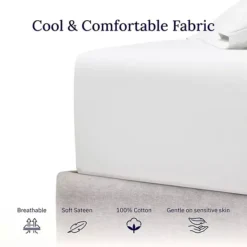 California Design Den Deep Pocket Fitted Sheet Only - Soft 400 Thread Count, 100% Cotton Sateen -Bedding Shop 7928635 ALT3