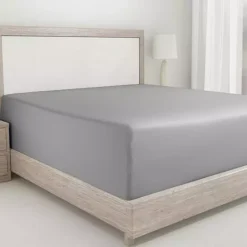 California Design Den Deep Pocket Fitted Sheet Only - Soft 400 Thread Count, 100% Cotton Sateen -Bedding Shop 7928635 Grey Light