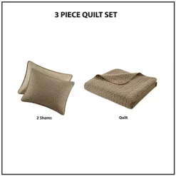 Madison Park Velvet Touch 3-Piece Quilt Set With Shams 21 Madison Park Velvet Touch 3-Piece Quilt Set With Shams -Bedding Shop 9299828 CC ALT9