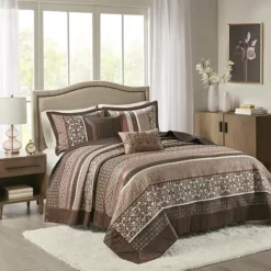 Madison Park Dartmouth 5-Piece Reversible Jacquard Bedspread Set With Throw Pillows -Bedding Shop 9317955 CC ALT7